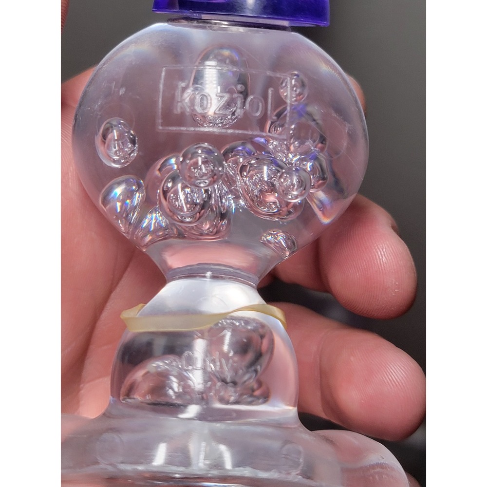 Koziol‎ Curly 2001 Clear Bubble Character Figurine Purple Top